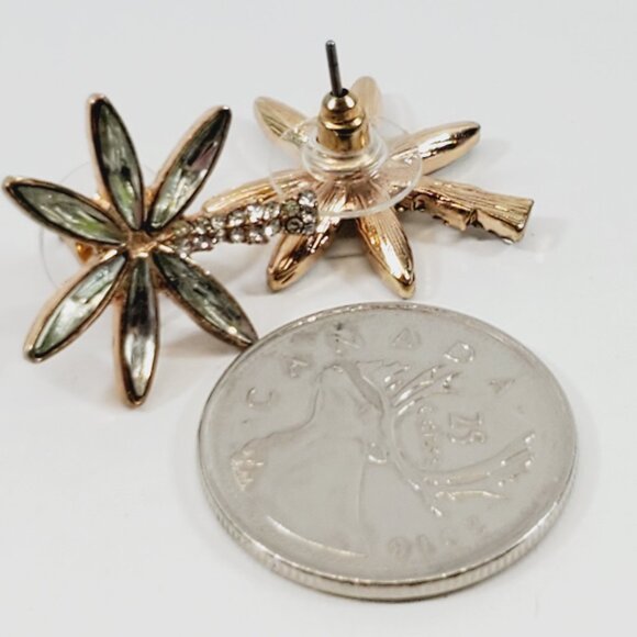 Crystal Palm Tree Earrings (93573) - Picture 2 of 2